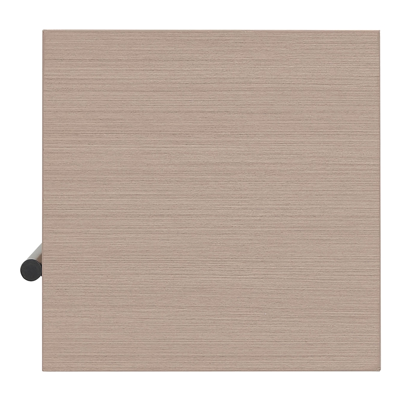 Bowery Hill Modern Wood 5-Shelf Corner Bookcase in Blush Pink