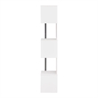 Bowery Hill Contemporary Wood 5-Shelf Corner Bookshelf Bookcase in White