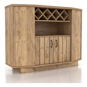 Bowery Hill Modern 47&quotW Wood Multi-Storage Buffet in Light Oak