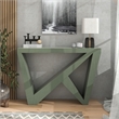 Bowery Hill Modern Wood W-Shaped Legs Console Table in Sage Green