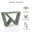 Bowery Hill Modern Wood W-Shaped Legs Console Table in Sage Green