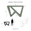 Bowery Hill Modern Wood W-Shaped Legs Console Table in Sage Green