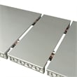 Bowery Hill Wood and Mirror Top Extendable Dining Table in Silver