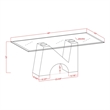 Bowery Hill Metal and Glass Top 2-Piece Coffee Table Set in Black