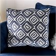 Bowery Hill Microfiber L-Shaped Sectional with Ottoman in Navy