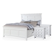 Bowery Hill 3pc White Wood Bedroom Set - Queen + 2 Nightstands