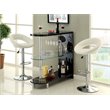 Bowery Hill Contemporary Wood 2-Shelf Pub Table in Black Finish