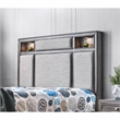 Bowery Hill 2pc Gray Solid Wood Bedroom Set- Cal King + 1 Nightstand
