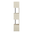 Bowery Hill Modern Wood 5-Shelf Corner Bookcase in Cream Weave