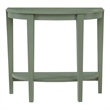 Bowery Hill Wood Console Table with Bottom Shelf in Sage Green