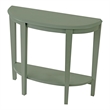 Bowery Hill Wood Console Table with Bottom Shelf in Sage Green