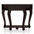 Bowery Hill Wood 1-Drawer Console Table with Shelf in Espresso