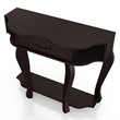 Bowery Hill Wood 1-Drawer Console Table with Shelf in Espresso