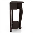 Bowery Hill Wood 1-Drawer Console Table with Shelf in Espresso