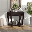 Bowery Hill Wood 1-Drawer Console Table with Shelf in Espresso