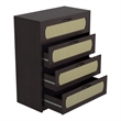 Bowery Hill Transitional Wood 4-Drawer Chest in Espresso Finish