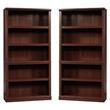 Bowery Hill Engineered Wood 5 Shelf Bookcase in Select Cherry - Set of 2