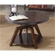 Bowery Hill Traditional Wood Motion Cocktail Table in Brown Finish
