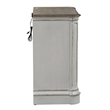 Bowery Hill Traditional White 3 Drawer Bedside Chest w/ Charging Station