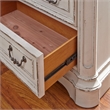 Bowery Hill Traditional White 3 Drawer Bedside Chest w/ Charging Station