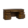 Bowery Hill Traditional Wood Medium Brown Junior Executive Desk