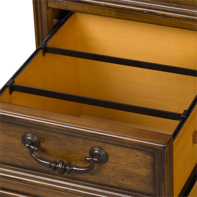 Bowery Hill Traditional Wood Medium Brown Junior Executive Desk