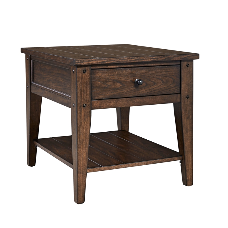 Bowery Hill Traditional Wood Dark Brown 3 Piece Set (1-Cocktail 2-End Tables)