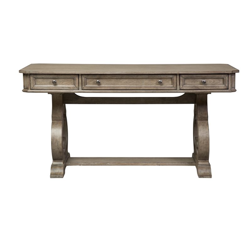 Bowery Hill Traditional Wood Elegant Multi 3 Piece Desk & Hutch Set