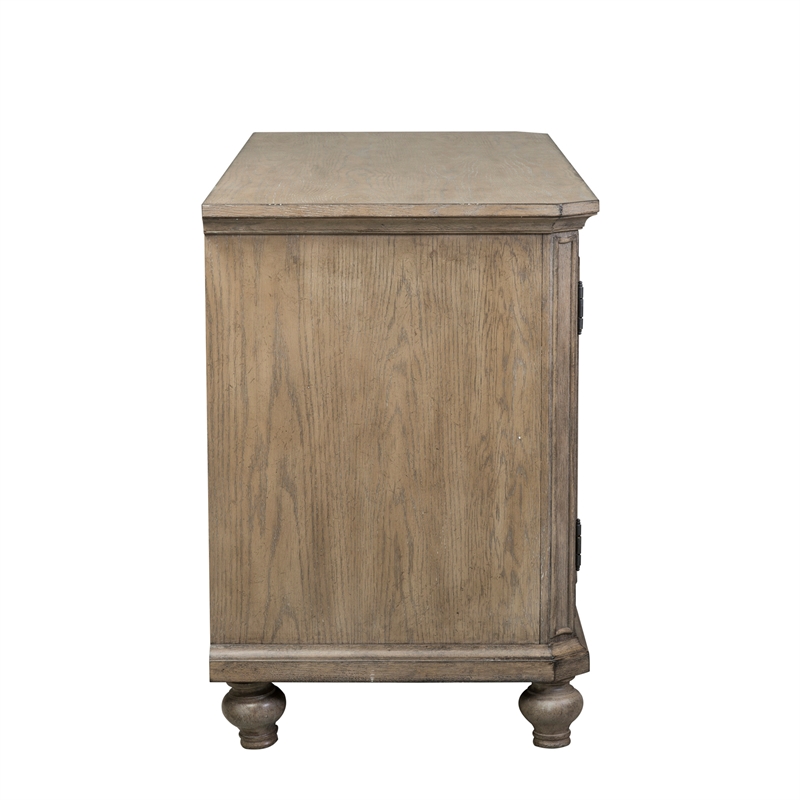 Bowery Hill Traditional Wood Elegant Multi 3 Piece Desk & Hutch Set