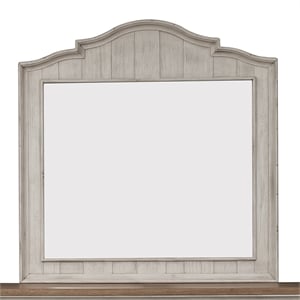 Bowery Hill Traditional Farmhouse Wood Reimagined White Mirror