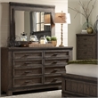 Bowery Hill Modern / Contemporary Wood Mirror Dark Gray Finish