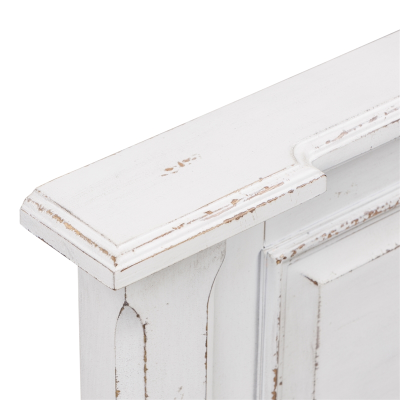 Bowery Hill Modern / Contemporary Wood White Queen Panel Bed