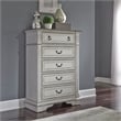 Bowery Hill Modern / Contemporary Wood 5 Drawer Chest in White