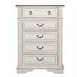 Bowery Hill Modern / Contemporary Wood 5 Drawer Chest in White