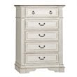 Bowery Hill Modern / Contemporary Wood 5 Drawer Chest in White