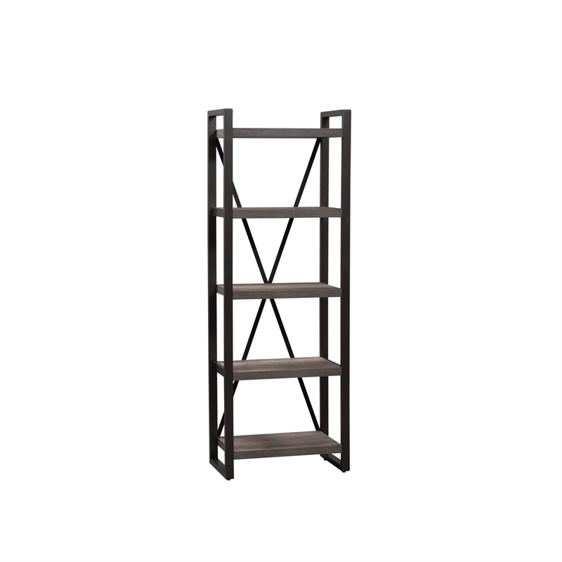 Bowery Hill Modern / Contemporary Wood Medium Gray Tall Pier Unit