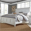 Bowery Hill Traditional Engineered Wood King Panel Bed in White
