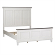 Bowery Hill Traditional Engineered Wood King Panel Bed in White