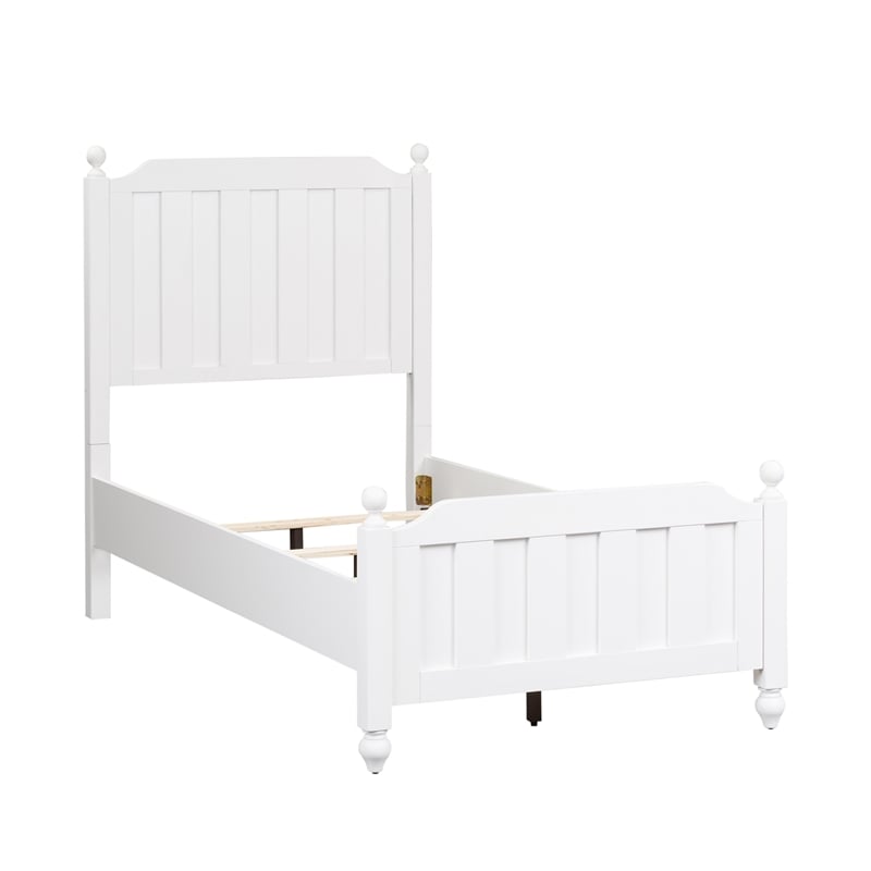 Bowery Hill Modern / Contemporary Wood White Twin Wood Panel Bed
