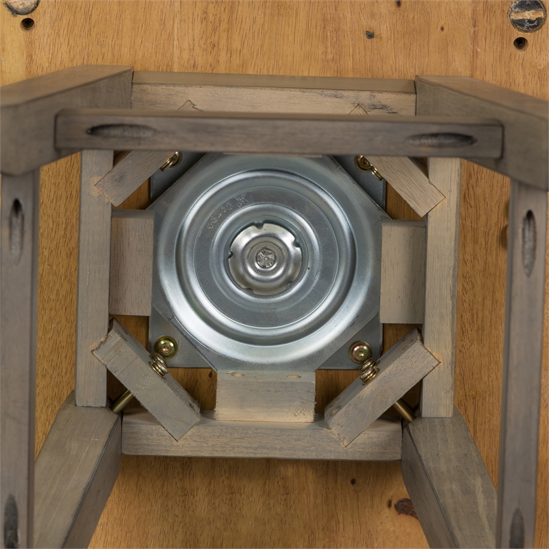 Bowery Hill Traditional Wood Light Gray 5 Piece Gathering Table Set