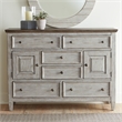 Bowery Hill Modern / Contemporary Wood White 2 Door 6 Drawer Chesser