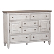 Bowery Hill Modern / Contemporary Wood White 2 Door 6 Drawer Chesser