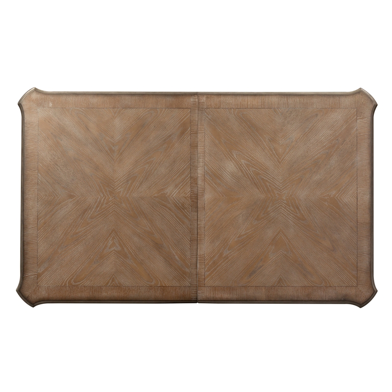 Bowery Hill Traditional Wood Rectangular Table in White Finish