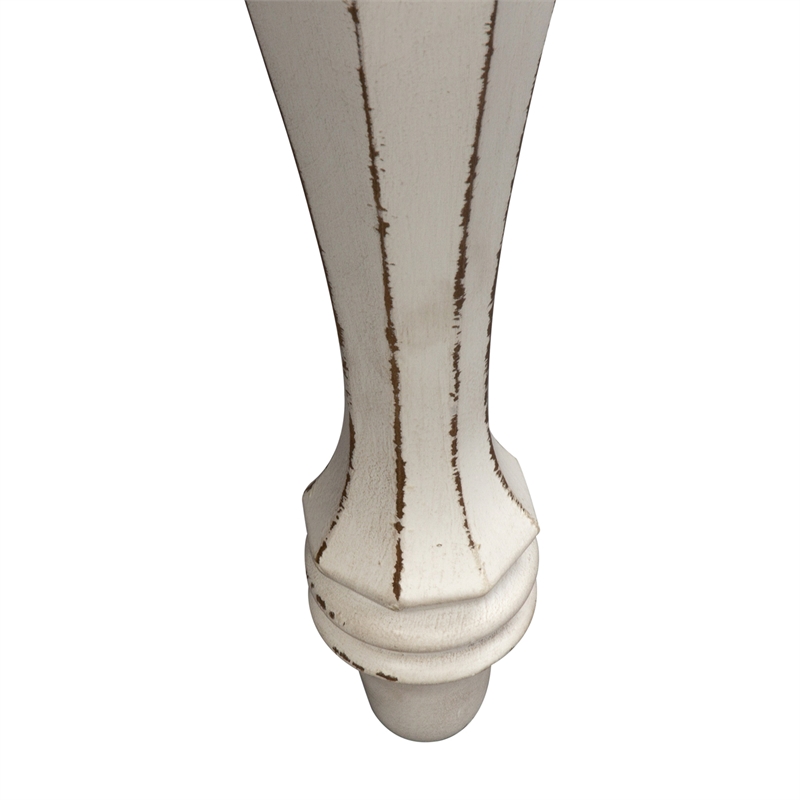 Bowery Hill Traditional Wood Rectangular Table in White Finish