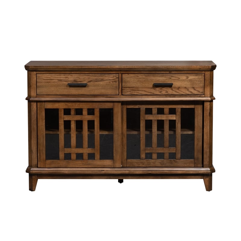 Bowery Hill Modern / Contemporary Wood Server in Medium Brown