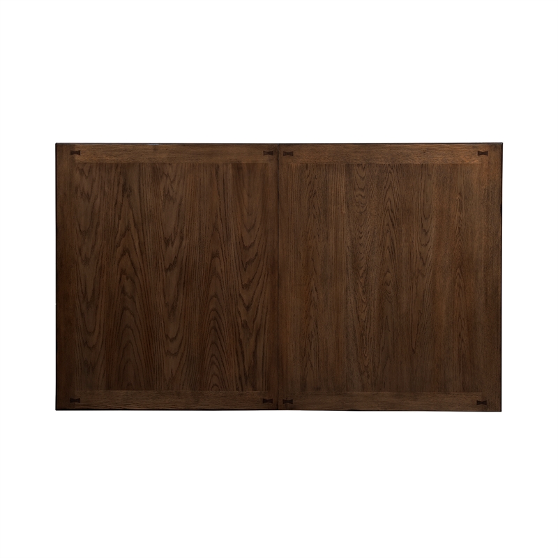 Bowery Hill Traditional Wood Rectangular Table in Oak Finish