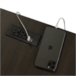 Bowery Hill Traditional Engineered Wood Black L Shaped Desk Set