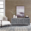 Bowery Hill Traditional Wood Multi 65 Inch 3 Door Accent TV Stand