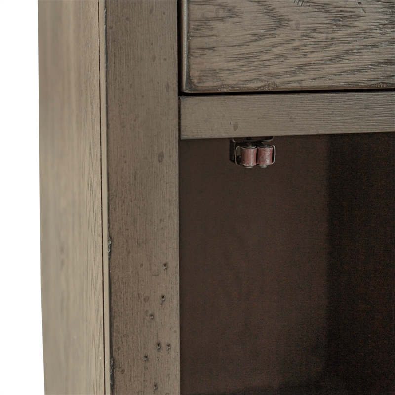 Bowery Hill Traditional Farmhouse Chair Side Table - Dusty Taupe