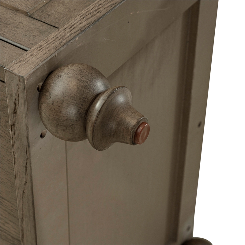 Bowery Hill Traditional Farmhouse Chair Side Table - Dusty Taupe